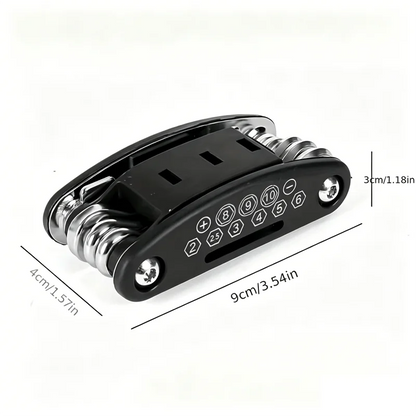 16-in-1 Socket Wrench Set - Non-Slip Rotating Head Stainless Steel Tool for Home & Auto Repairs