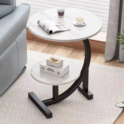 Modern Small Side Table - Compact Bedside Nightstand & Coffee Table for Bedroom, Living Room, Sofa & Balcony