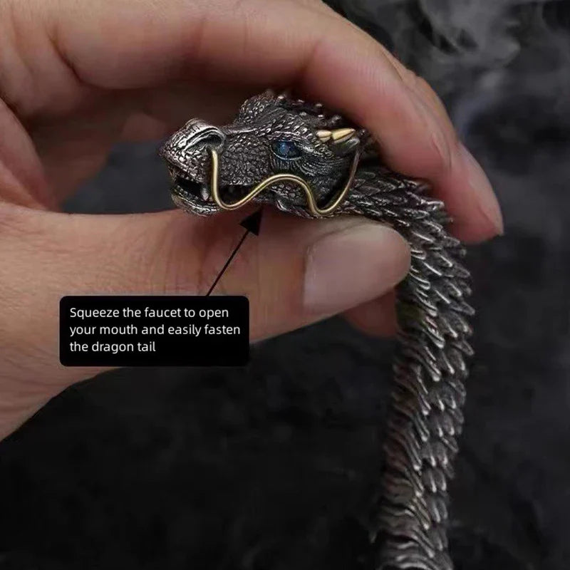 Trendy Dragon Copper Bracelet – Unisex Fashion Loong Metal Bangle, Party & Daily Jewelry Accessories for Women & Men
