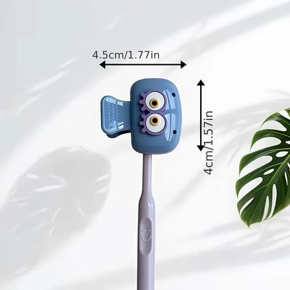 3PCS Cute Eye-Shaped Toothbrush Holders - Colorful Travel Toothbrush Covers with Dust-Proof Protection