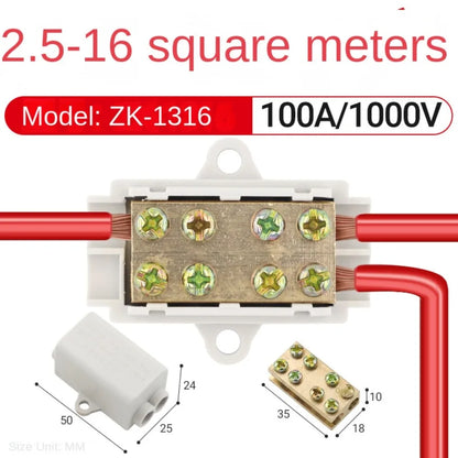 T-Shaped Quick Crimp Wiring Terminal — Locking Electrical Wire Connector for Cable Junction Box ZK-M306 ZK-M406