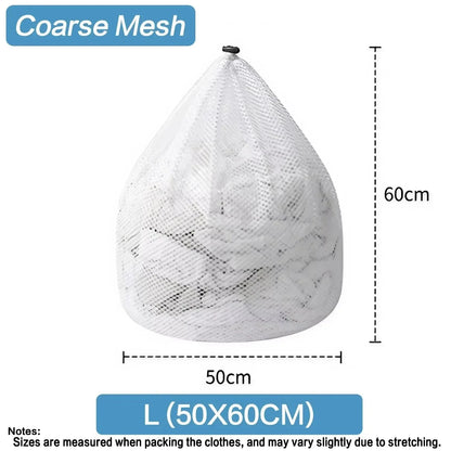 Large Drawstring Laundry Bag - Durable Mesh Washing Net for Clothes, Jeans, Blankets & Bedding