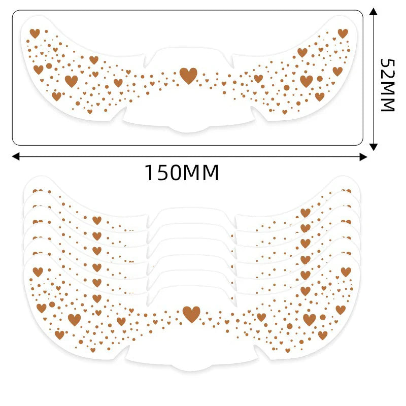 6pcs Metallic Fake Freckles Temporary Tattoos — Gold & Silver Face Stickers for Makeup and Hot Stamping