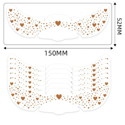 6pcs Metallic Fake Freckles Temporary Tattoos — Gold & Silver Face Stickers for Makeup and Hot Stamping