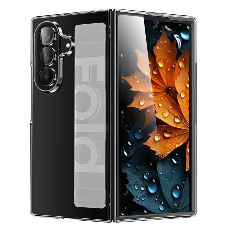 Elastic Wristband Phone Case - Silicone Shockproof Matte PC Cover for Samsung Galaxy Z Fold 8 Ultra/7/6/5/4/3