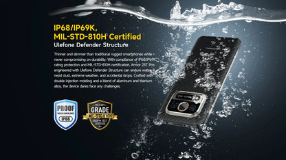 Ulefone Armor 25T Pro 5G Rugged Phone - Thermal Imaging, Android 14, 33W Fast Charging, 50MP+64MP, NFC, Waterproof Smartphone