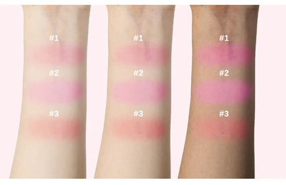 Professional Makeup Powder Blush - 12HR Wear, Vegan Formula, Pink Cream Blusher Palette for Face Cosmetics
