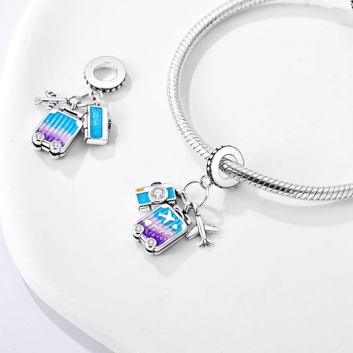 MULA Silver Plated Dangle Charms for Snake Chain Bracelet - DIY Women’s Jewelry Making Gift