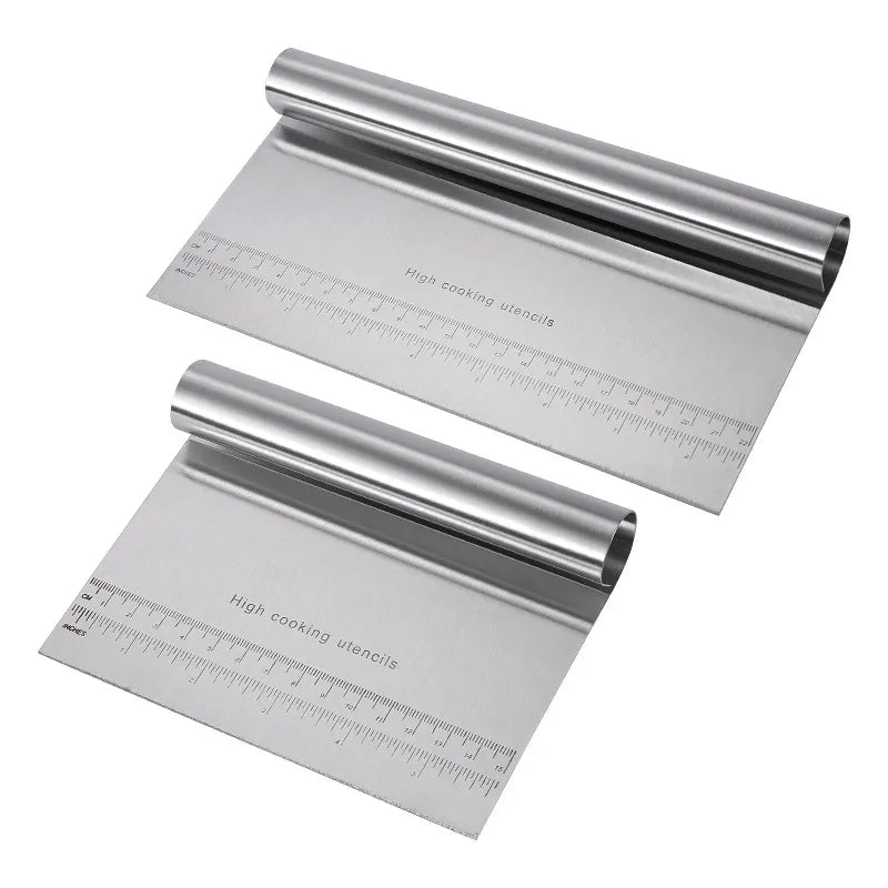 Stainless Steel Dough Chopper - Versatile Bench Scraper and Pastry Cutter