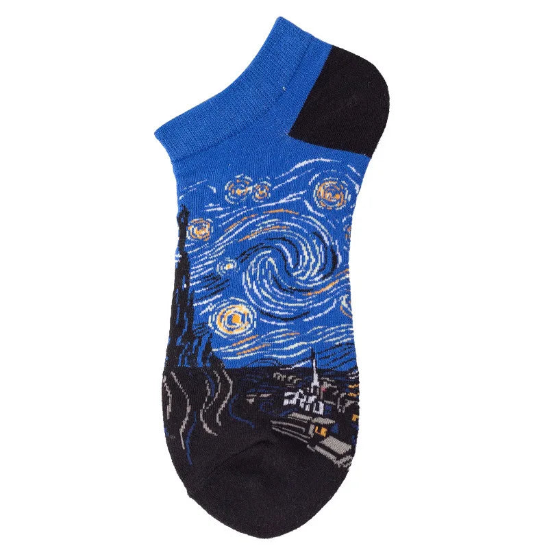 Combed Cotton Ankle Socks for Men & Women - Funny Beer, Fruit & Food Novelty Low Cut Socks (EU 38-43)