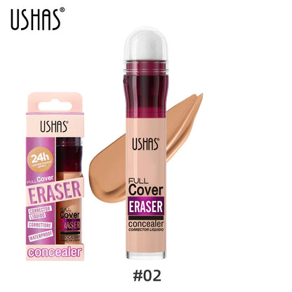 USHAS Sponge Head Concealer – Black Circles, Tear Marks, Acne & Skin Imperfections Waterproof Foundation Makeup Eraser