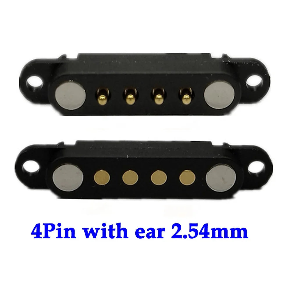 2A DC Magnetic Pogo Pin Connector - 2-5 Pin Spring Loaded Male Female Power Socket with 2.5/2.8mm Pitch