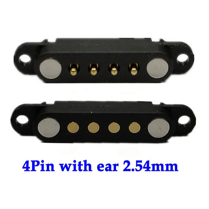 2A DC Magnetic Pogo Pin Connector - 2-5 Pin Spring Loaded Male Female Power Socket with 2.5/2.8mm Pitch