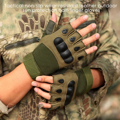 Half Finger Cycling Tactical Gloves - Outdoor Sports, Shooting, Hunting, Motorcycle and Bike Accessories for Men and Women