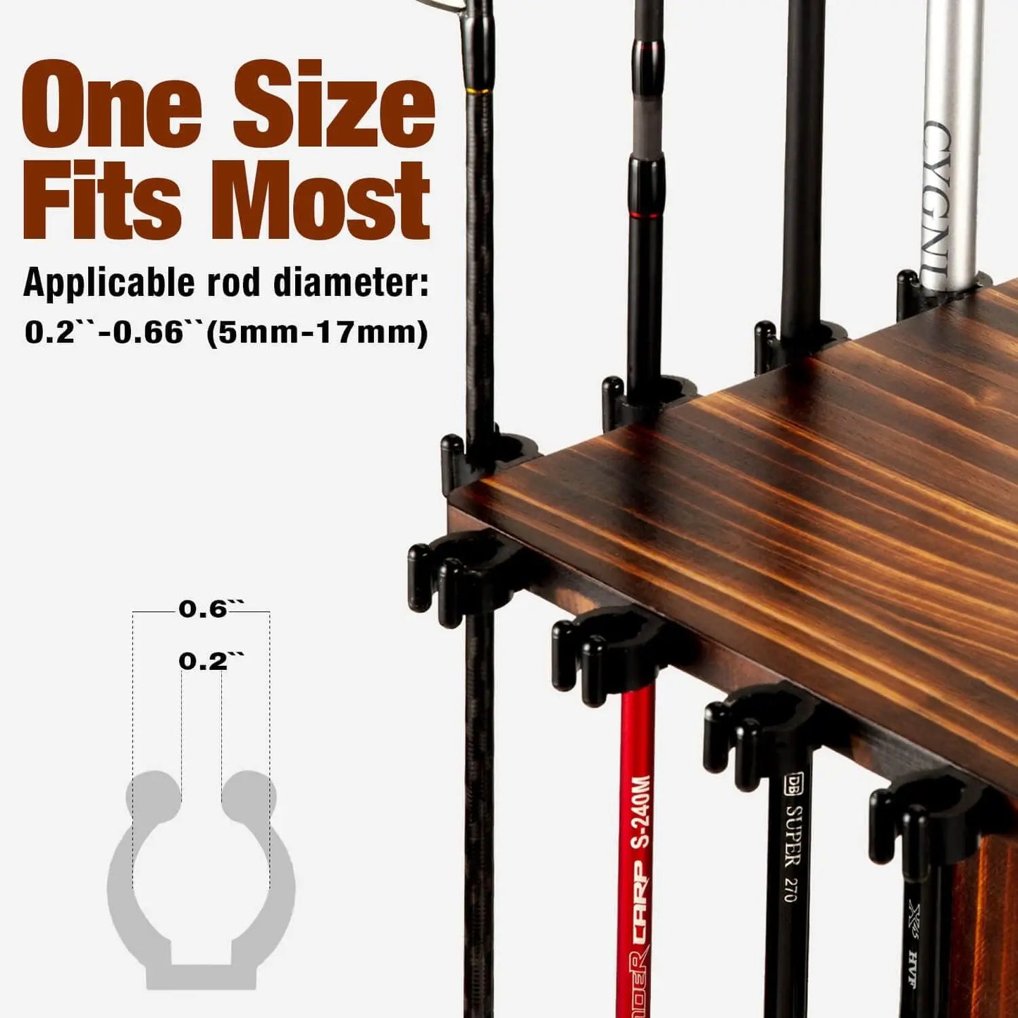 360° Rotating Fishing Rod Holder Rack - 16 Rod Floor Stand Organizer for Garage & Fishing Gear Storage