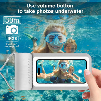 IPX8 Universal Waterproof Phone Pouch – Dry Bag Case for iPhone 16/17 Pro Max, Xiaomi, Samsung