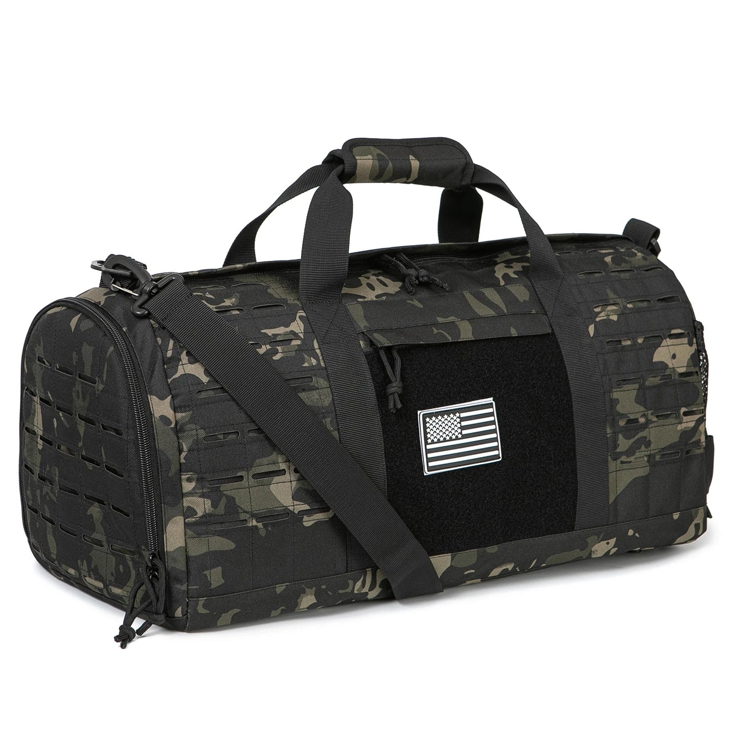 40L Tactical Sports & Gym Duffle Bag – Men’s Fitness, Travel, Basketball & Outdoor Weekender Bag with Shoe Compartment