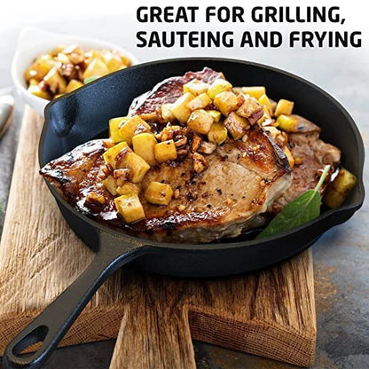 Cast Iron Frying Pan - Non-Stick Mini Skillet for Omelette, Pancake & Induction Cooking