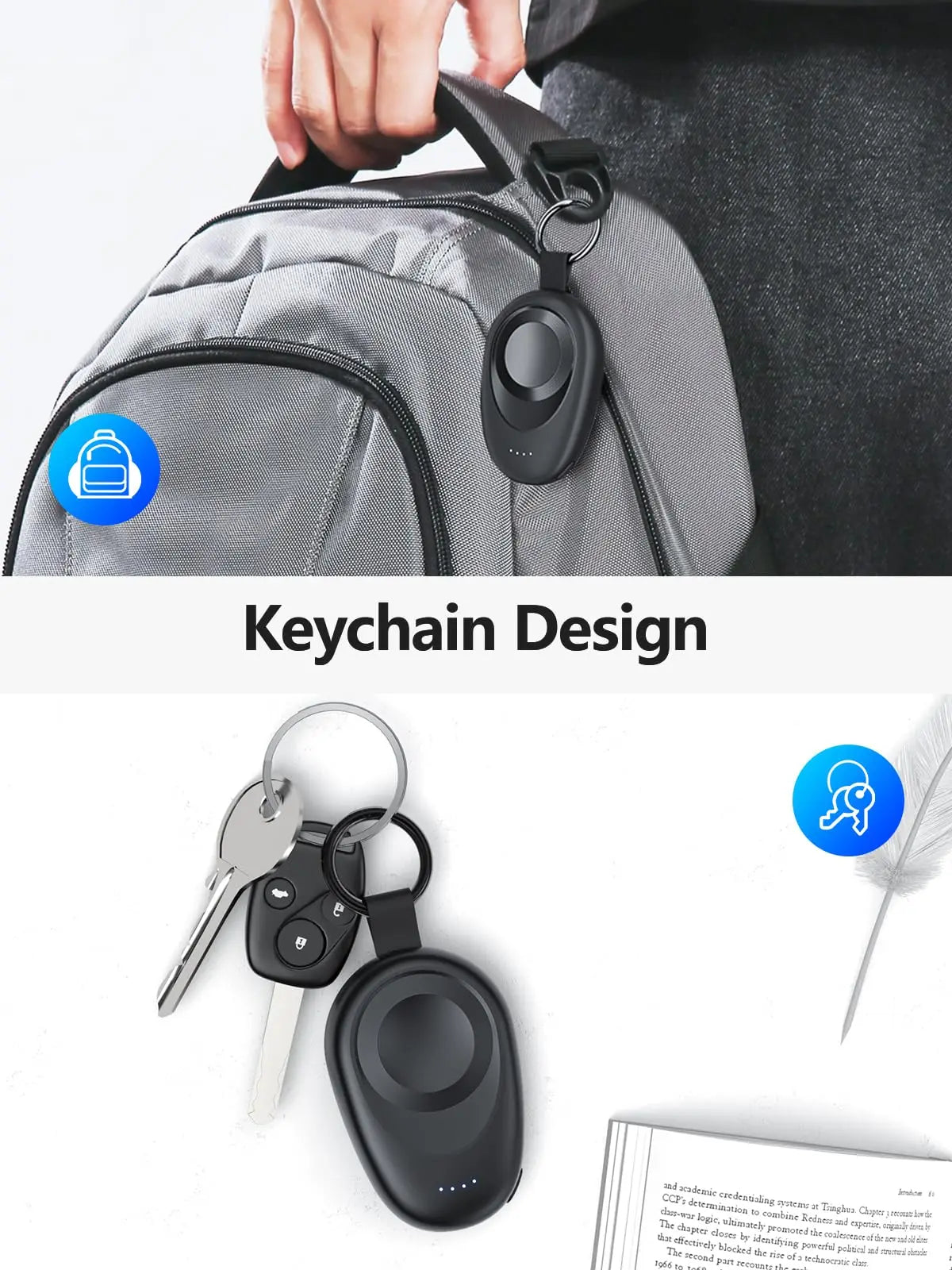 1400mAh Portable Wireless Charger & Power Bank — Magnetic Keychain Charging for Galaxy Watch 7/Ultra/6/5 Pro/4/3/Active 2
