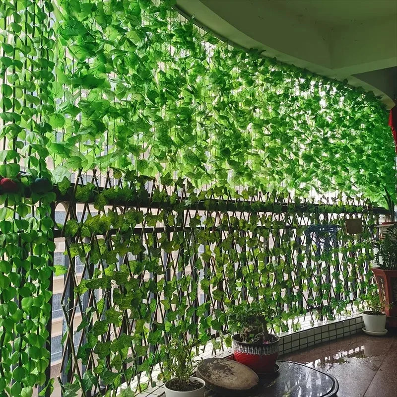 11M Artificial Ivy Leaf Garland — Green Hanging Vine for Outdoor Garden, Wall, Wedding & Home Decor