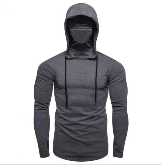 Men’s 2026 Solid Color Hooded Sweatshirt – Lightweight Long Sleeve Fitness Hoodie (M–5XL)