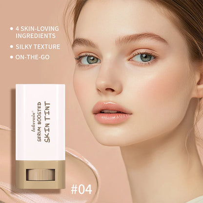 Stick Foundation Balm – Serum-Infused Skin Tint, High-Coverage & Smoothing, Travel-Friendly Bronzer