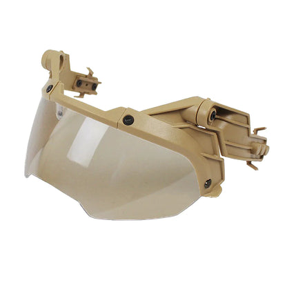 BOOIU Adjustable Tactical Helmet – FAST MICH Helmet with Detachable OP Goggles, Anti-Fog & Anti-Riot CS Protective Gear