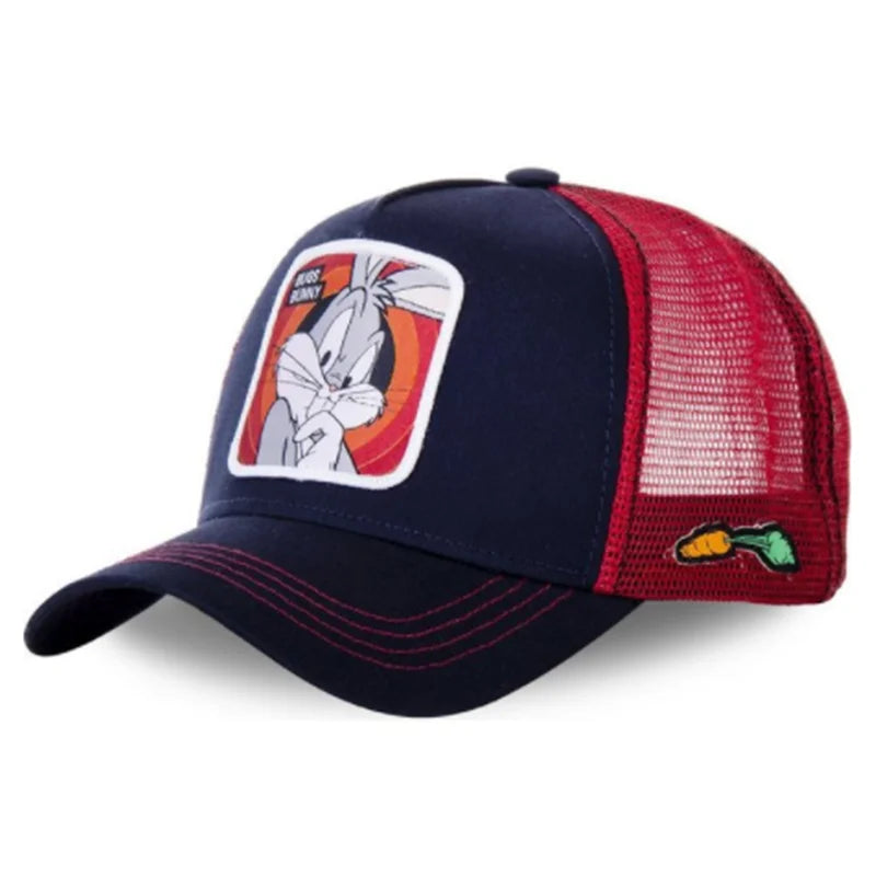 Anime Cartoon Baseball Cap - Unisex Embroidered Patch Trucker Hat for Men & Women Casual Streetwear Style