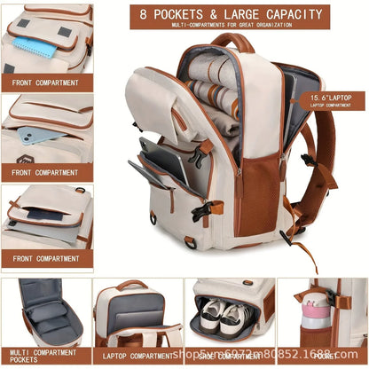 Expandable Business Laptop Backpack - Large Capacity Travel & Computer Bag for Men and Women