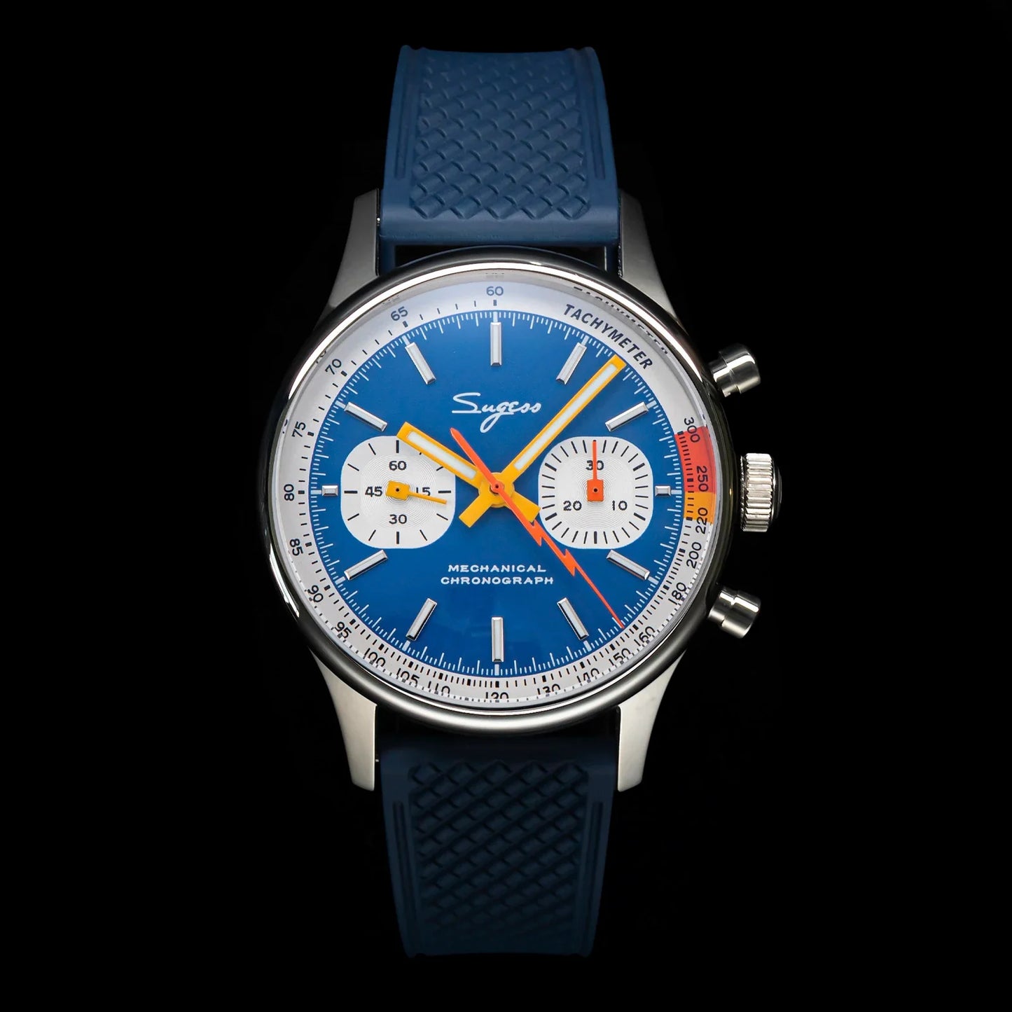 Sugess Pilot Watch – Seagull Movement Mechanical Chronograph, Swan-Neck, Sapphire Crystal, Military Racing 1963 Limited Edition
