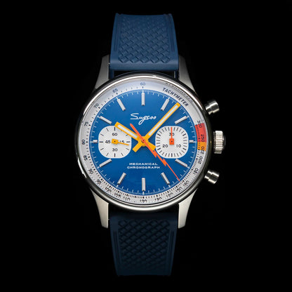 Sugess Pilot Watch – Seagull Movement Mechanical Chronograph, Swan-Neck, Sapphire Crystal, Military Racing 1963 Limited Edition