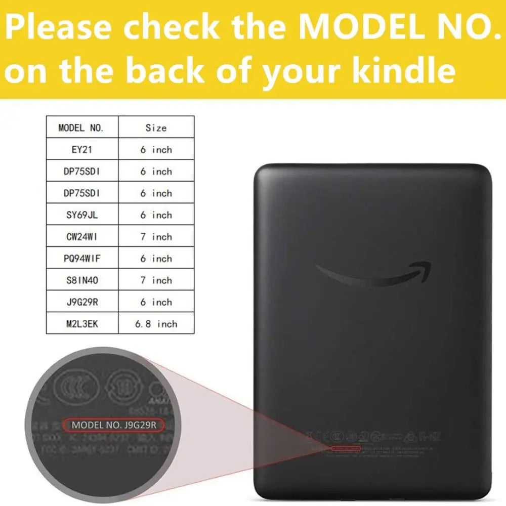 PU Leather Kindle Tablet Sleeve - Protective Carrying Pouch for Paperwhite 11th Gen 6.8" & 6" eReader Cover