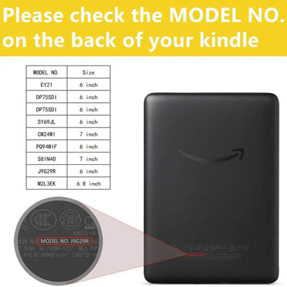 PU Leather Kindle Tablet Sleeve - Protective Carrying Pouch for Paperwhite 11th Gen 6.8" & 6" eReader Cover