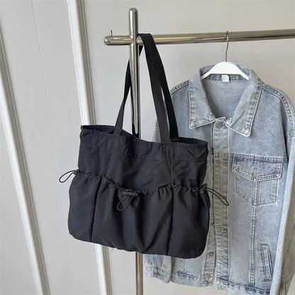 Large Capacity Tote Bag – Fashion Canvas Shoulder Bag for Work, Commuting, and Everyday Use