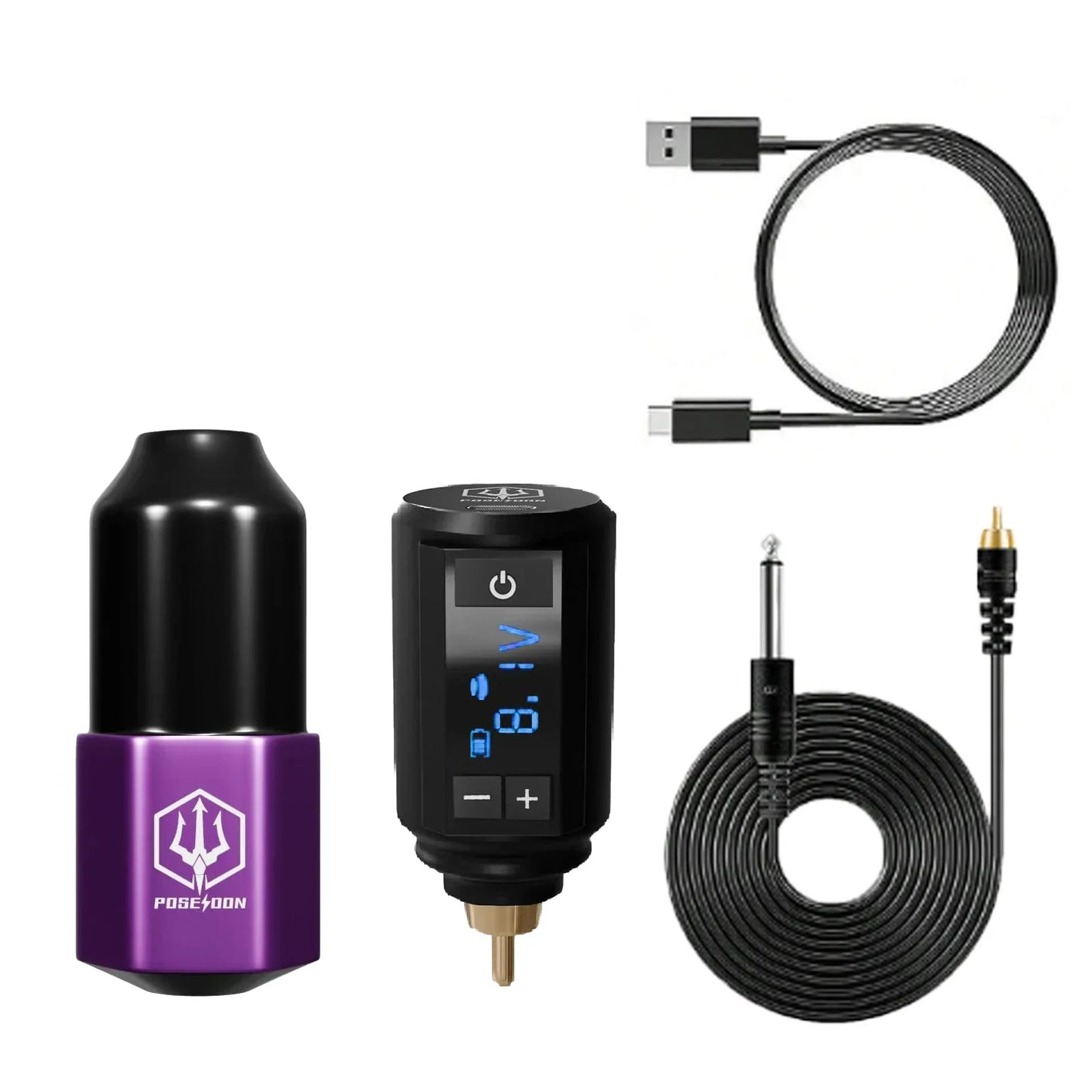POSEIDON Lightweight Wireless Tattoo Pen Kit – Permanent Makeup Machine with Power Supply & Tattoo Gun Set