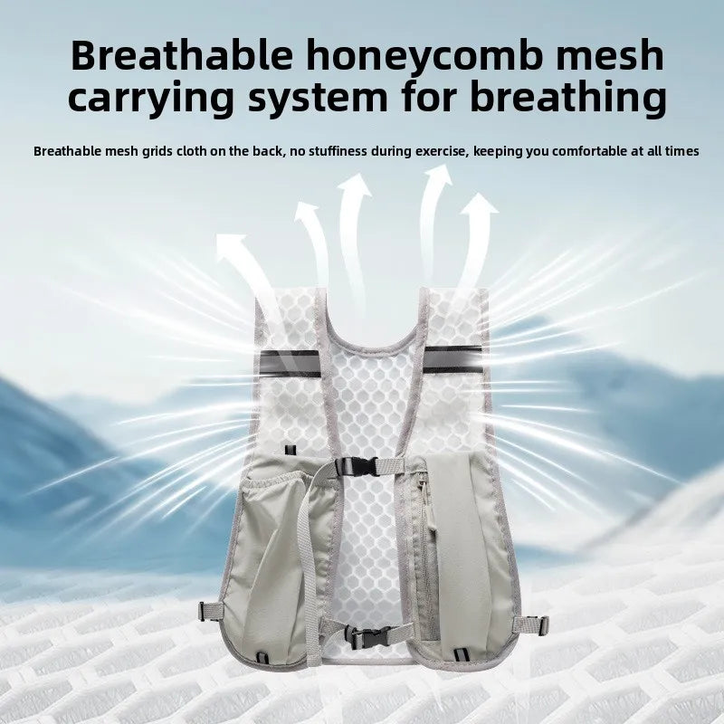Lightweight Reflective Running & Biking Vest | Hydration Chest Pack with Phone Storage Pocket