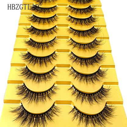 38 Styles 10 Pairs 3D Mink False Eyelashes – Natural Short & Long Fake Lashes Makeup Extension Kit