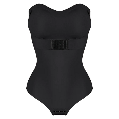 Women’s Strapless Thong Bodysuit - Full-Body Tummy Control Shaper with Removable Push-Up Bust, Up to 4XL