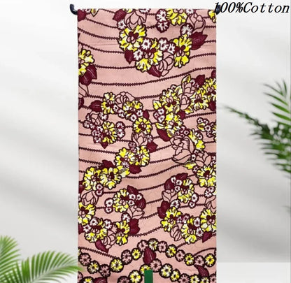 African Ankara Wax Print Fabric - 100% Cotton Batik Material for Sewing & Wholesale 6 Yards