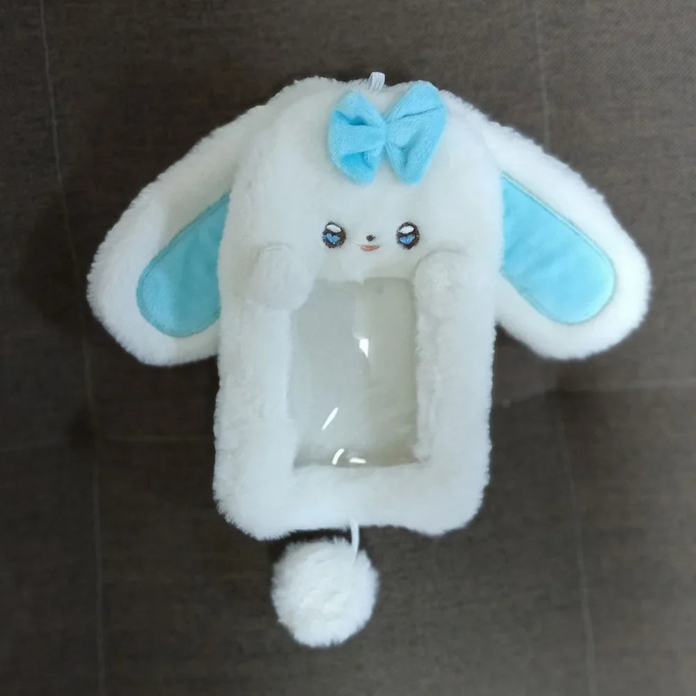 Multifunctional Rabbit & Dog Photocard Case - Cute Photo Card Holder for Idol Photos, Collectibles & Protective Storage