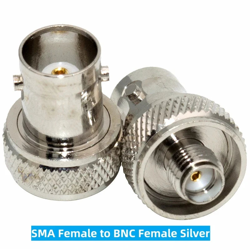 Black BNC Female to SMA Female Adapter – Antenna Connector for Baofeng UV-5R Series Radios (UV-5RA/5RB/5RC/5RD)