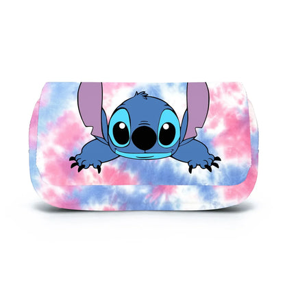 Stitch Fully Printed Flap Pencil Case – Kawaii Anime Stationery Box for School Girls