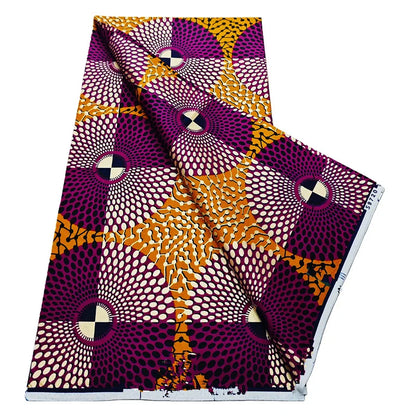 African Real Wax Print Fabric - 6 Yards 100% Cotton Ghana Ankara Loincloth Material
