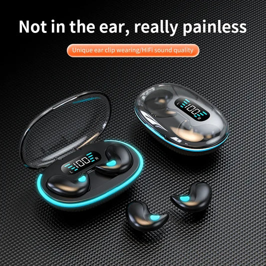 X55 Bluetooth Wireless Earbuds - Ear Hook Headphones With HiFi Stereo Bass Noise Reduction Sports Headset