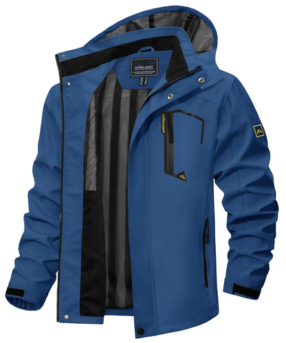 Men’s Lightweight Rain Jacket - Mesh Lined Waterproof Windbreaker for Spring, Autumn, Hiking and Fishing
