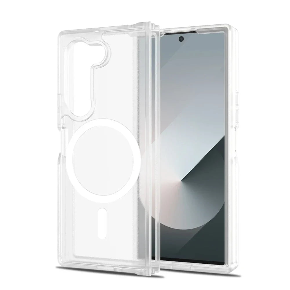 Z Fold7 Luxury Wireless Charging Case - Candy Color Translucent Magnetic Shockproof Cover for Samsung Galaxy Z Fold 7 & Fold 6