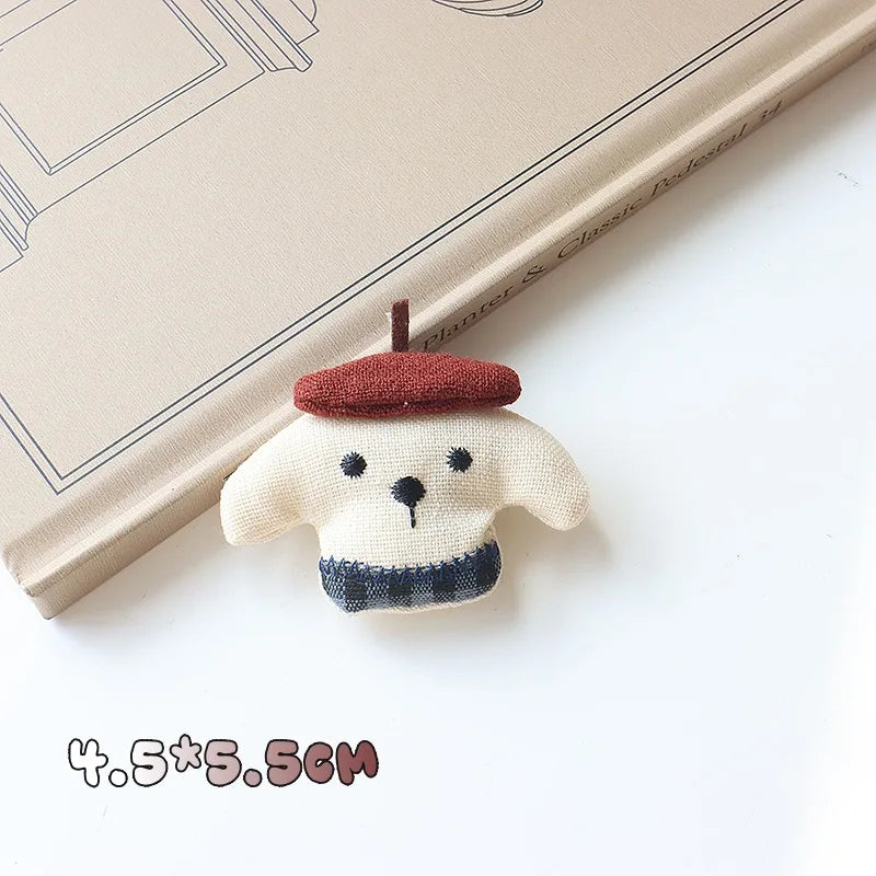 Cute Animal Brooch Pin - Bunny, Bear & Tulip Design Scarf Hair Clip Accessories for Women & Girls