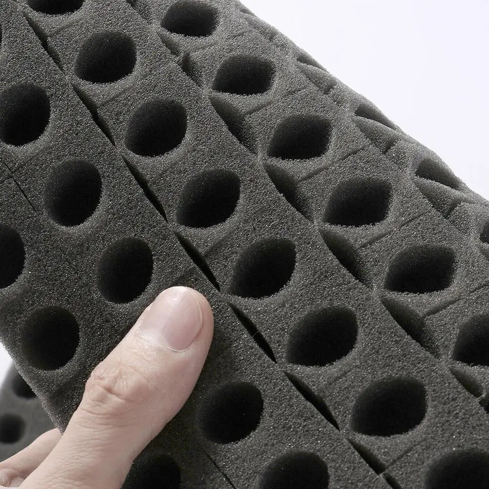 Black Seedling Sponge Sheet - Soilless Hydroponic Cloning Collar for Garden Pots, Nursery & Plant Cultivation