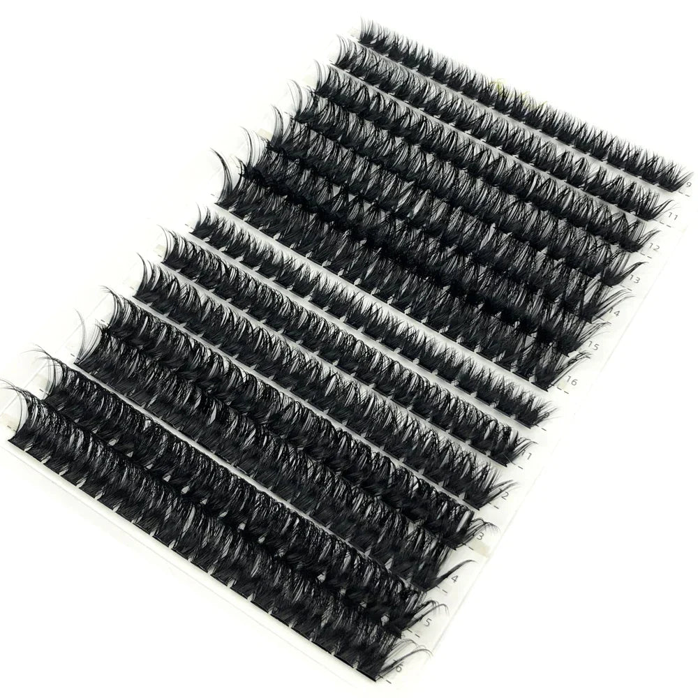 HBZGTLAD 280Pcs 3D Mink Eyelash Clusters Set – Handmade 10D 60D 80D Natural Style False Eyelashes Extension Bundle Pack