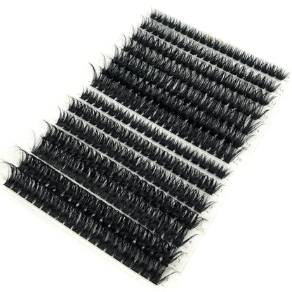 HBZGTLAD 280Pcs 3D Mink Eyelash Clusters Set – Handmade 10D 60D 80D Natural Style False Eyelashes Extension Bundle Pack
